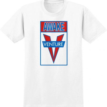 Venture Awake Tee White Blue Red