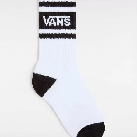 Meias Vans Drop V Crew White Black